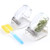 Sprouting Jar Kit - 2 Wide Mouth Mason Jars with 316 Stainless Steel Screen Sprout Lids, Tray,Stand and Brush | Seed Sprouter Set Germination Kit for Growing Broccoli, Alfalfa, Mung Bean -White-