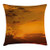 Ambesonne Orange Throw Pillow Cushion Cover, Sky Theme Sunset with Clouds and Sun Rays Digital Image Print, Decorative Square Accent Pillow Case, 16" X 16", Dark Orange Marigold