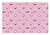 Lunarable Cats Pet Mat for Food and Water, Playful Kittens in Flowers with Butterflies Cat Kitty Meow Animals Girls, Rectangle Non-Slip Rubber Mat for Dogs and Cats, Baby Pink and White