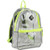 Eastsport Fully Transparent Clear Backpack with Front Pocket, Adjustable Straps and Lash Tab, Army Camo/Neon Yellow