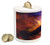 Lunarable Outer Space Piggy Bank, Space Stars and Nebula Gas and Dust Cloud Celestial Solar Galaxy System, Printed Ceramic Coin Bank Money Box for Cash Saving, Purple Red Orange