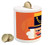 Lunarable Nutcracker Piggy Bank, Christmas Symbolic Guardsman Face in Cartoon Design, Printed Ceramic Coin Bank Money Box for Cash Saving, Burnt Orange and Multicolor