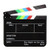 Acrylic Clapboard 9.6x11.7" /25x30cm Dry Erase Director Film Movie Clapper Board Slate with Color Sticks - Black