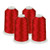 Simthread 42 Options Various Assorted Color Packs of Polyester Embroidery Machine Thread Huge Spool 5000M for All Embroidery Machines (4 Red)