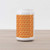 Ambesonne Orange Cola Can Shape Piggy Bank, Geometric Grid Design with Floral Motifs Modern Design Warm Colors, Ceramic Cola Shaped Coin Box Money Bank for Cash Saving, Orange Vermilion and Yellow
