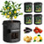 T4U Fabric Potato Grow Bags with Flap 10 Gallon Pack of 5, Heavy Duty Nonwoven Smart Garden Pot with Handle, Thickened Aeration Cloth Planter Container for Outdoor Carrot, Tomato, Chili, and Vegetable
