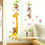 Cartoon Growth Chart Height Ruler Giraffe Monkey Height Measure Wall Stickers Home Decor Chart Decoration for Kids Rooms Decals Wall Art