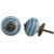 IndianShelf 2 Piece Handmade Turquoise Ceramic Stripe Dresser Knobs Drawer Cabinet Door Kitchen Wardrobe Pulls Handles
