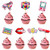 42PCS 90s Cupcake Toppers Retro Throwback Cupcake Toppers for Birthday Party 90s Themed Party Decorations DIY Dessert Cupcake Toppers Supplies