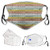 Pastel Fashion Couture Horizontal Measuring Tape Tailor Pattern Illustration with Numbers Multicolor
