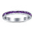 Blue Apple Co. Simulated Amethyst Cubic Zirconia Size-7 Full Eternity Stackable Band Round Simulated Cubic Zirconia 925 Sterling Silver