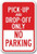 No Parking Student Pick-Up and Drop-Off Only Metal Aluminum Sign 8x12 inches