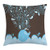 Ambesonne Whale Throw Pillow Cushion Cover, Baloon Like Whale in The Ocean with Bubbles Cartoon Batik Tribal Style Image, Decorative Square Accent Pillow Case, 18" X 18", Blue and Brown