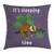 Ambesonne Sloth Throw Pillow Cushion Cover, Cartoon Character Sleeping on Branch Jungle Animal in Night Sky Theme, Decorative Square Accent Pillow Case, 18" X 18", Plum Brown Green