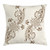 Ambesonne Folkloric Throw Pillow Cushion Cover, Abstract Floral Elements South Style Oriental Design Soft Color Scheme, Decorative Square Accent Pillow Case, 18" X 18", Brown and Cream