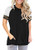 onlypuff Comfy Cute Tee Shirt Womens Black Striped Tunic Top Casual Loose Fit Blouse XXL