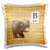 3dRose Beverly Turner Animal Alphabet - B for Bear, Diamond Design, Orange and Tan - 16x16 inch Pillow Case -pc-308940-1-