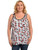 Disney Womens Plus Size Tank Mickey  and  Minnie Mouse White All Over Print Top -2X-