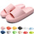 Pillow Slides Non-Slip Quick Drying Open Toe Super Soft Thick Sole Sandals Slippers Massage Shower Bathroom Slipper Super Soft Home Slippers for Women and Men EVA Platform Pink 36 37