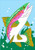 Trout Jumping Out of Water 42 x 29 Rectangular Double Applique Large House Flag