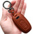 Tukellen Compatible with Audi Key Fob Cover Genuine Leather with Keychain,Leather Key Case Key Shell Compatible with Audi R8 Q5 Q7 S3 S4 S5 S6 S7 S8 SQ5 RS5 RS7 A4 A5 A6 A7 A8 Keyless Entry-Brown