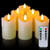 Homemory Timer Remote Flameless Candles, Real Wax, 2" x 3" Flickering LED Pillar Candles, 400 plusHour Realistic Battery Operated Votive Candles, 6 Pack for Wedding, Christmas Decoration