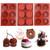 3 Pcs Round Cylinder Candy  and  Chocolate Molds Cover Cookie Mold for Sandwich Cookies Muffin Cupcake Brownie Cake Pudding Jello