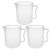 YeVhear 500ml PP Measuring Cup Graduated Beaker Clear Plastic with Handle for Laboratory Kitchen Liquids 3pcs
