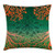 Bohemian Throw Pillow Cushion Cover, Asian Mandala Form Universe Symbol Cultural Pattern Surrounded by Branches Design, Decorative Square Accent Pillow Case, 18 X 18 Inches, Orange Green
