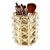 WILTEEXS Makeup Brush Holder Crystal Makeup Organizer Cosmetics Container Storage for Brushes Lipsticks (Gold)