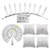 Guitar Measuring Tool Luthier Tool Set Including Guitar Radius Gauge String Moving Ruler Steel Feeler Gauge Guitar Notch Radius Gauge for Guitar and Bass Settings Luthier Tool 15pcs