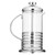 French Press Coffee Pot, 600ML / 800ML Coffee Maker, Portable Stainless Steel Glass French Press Tea Maker Coffee Pot Press Plunger with Curved Double-Handle for Home Office-600ML-