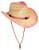 Cute Comfy Flex Fit Woven Beach Cowboy Hat, Western Cowgirl Hat with Wooden Beaded Hatband -Pink Ombre-