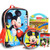 Mickey Mouse Backpack Mickey School Supplies ~ Mickey Lunch Box And Backpack Bundle With Mickey Mouse Stickers And 200 plus Highlights Stickers -Mickey Mouse School Bag-