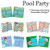 POOL PARTY Scrapbook Set - 5 Double Page Layouts