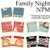 FAMILY NIGHT Non-Photo-Mat Scrapbook Set - 5 Double Page Layouts