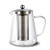 Glass Teapot with Stainless Steel Infuser  and  Lid, Flower Tea Kettle Stovetop Safe, Blooming  and  Loose Leaf Tea Pot, -43oz / 1300ML-