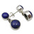 SilverStarJewel Round Lapis Lazuli 2 Stone Earrings 0.9" 925 Solid Sterling Silver SilverStarJewel Round Lapis Lazuli 2 Stone Earrings 0.9" 925 Solid Sterling Silver