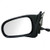 Brock Replacement Drivers Manual Remote Side View Mirror Compatible with 1996-2000 Civic Couple Hatchback 76250-S00-A05