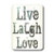 3dRose lsp_27987_1 Turquoise Live Laugh Love Abstract Toggle Switch Multi-Color
