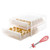 60 Grid Large Capacity Egg Holder for Refrigerator Plastic Drawer Type Kitchen Egg Fresh Storage Box Egg Container Case -60 Grid-