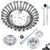 GS Alderaul Upgraded 8 in Steel Wire Brush Cutter Trimmer Head kit, 8 Pcs Weed Eater Wire Brush kit, with Weed Eater Blade Adapter Kit, for String Trimmers, Weed Eater Head, Lawn Mower, Rust Removal.
