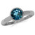 Silvershake 1.6ct. 7mm Round Genuine London Blue Topaz White Gold Plated 925 Sterling Silver Solitaire Ring Size 6