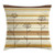 Ambesonne Floral Throw Pillow Cushion Cover, Hand Drawn Flowers Horizontal Striped Earthen Toned Background Print, Decorative Square Accent Pillow Case, 20" X 20", Pale Brown Umber Ginger