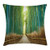 Ambesonne Bamboo Forest Throw Pillow Cushion Cover, Panoramic View of Historic Landscape Nature Park in Japan, Decorative Square Accent Pillow Case, 20" X 20", Turquoise Pale Brown Green