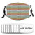 Pastel, Fashion Couture Horizontal Measuring Tape Tailor Pattern Illustration with Numbers, Multicolor Mouth Cover for Women,Face Mask Reusable Washable Cloth for Men