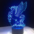 Kabeto Unicorn Wings 3D Night Light Creative Electric Illusion 3D Lamp LED 7 Color Changing USB Touch Desk Lamp for Kid Gift
