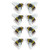 8 x Realistic Bumble Bee Stickers -Each Sticker Measures 1.25 inches Long-