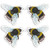 4 x Realistic Bumble Bee Stickers -Each Sticker Measures 2 inches Long-