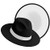 Wide Brim Fedora Hats for Women, Classic Two Tone Felt Fedora Hats for Men